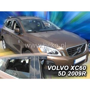 ボルボ XC60(DB/DD) ドアバイザーF＆Rset【Team HEKO/ヘコ製】新品/VOLVO/SUV/ダークスモーク/