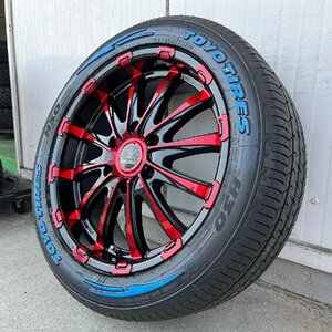 200系ハイエース・レジアスエース 車検対応 18インチ タイヤホイール BD12!! TOYO H30 225/50R18 4本セット 1台分 ホワイトレター