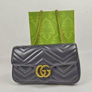 Gucci 極美品 グッチ ショルダーバッグ レディーススタイル レザー ブラック