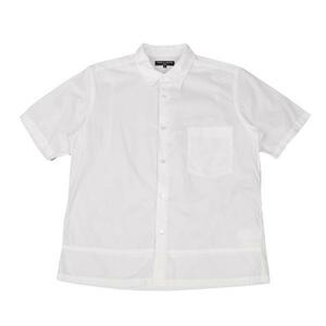 コムデギャルソン オムCOMME des GARCONS HOMME コットン裾切替半袖シャツ 白L