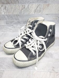 ◇ Θ converse コンバース 1607 ハイカット スニーカー シューズ サイズ22.5cm ブラック レディース P