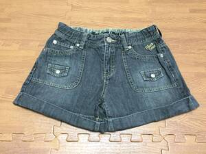 BC　ブルークロス　ブラックデニム　ショートパンツ　160　USED　/　⑤