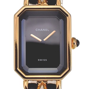 シャネル CHANEL H0001 プルミエール M GP/レザー クォーツ レディース 良品 G#133545