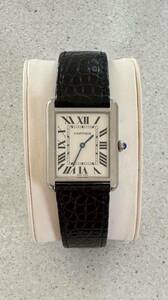 【美品】Cartier タンク 2004年モデル 本革バンド(黒)