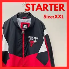 【美品】古着　スターター　ナイロンジャケット　ブルズ　NBA　XXL