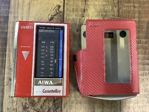 W1a 貴重 AIWA アイワ カセットプレーヤー HS-P6 ケース付き TU-1 レッド 現状品