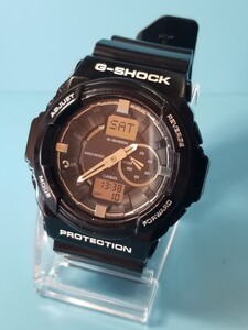 07 G-SHOCK GA-150BW-1AJF　稼働品 訳あり CASIO ブラック　シルバー液晶　 (検索キー　ジャンク セット まとめ 同梱)　アナデジ