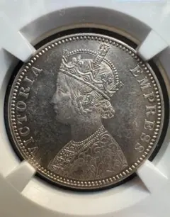 MS62 英領 インド ルピー 銀貨 1900B ヴィクトリア NGC コイン