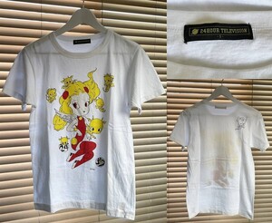 【激安1点のみ 国内正規品】24時間テレビ 2014年 チャリTシャツ 天野喜孝 関ジャニ∞ 半袖 Tシャツ サイズ S ホワイト系 コットン100%