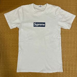 Supreme x NYヤンキース コラボ バクプリ入り box logo Tシャツ 白 レア Tee メジャーリーグ ボックスロゴ ベースボール