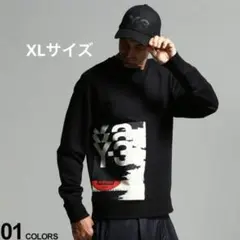 美品　Y-3 トレーナー 黒 グラフィックプリント　ワイスリー　ヨウジヤマモト