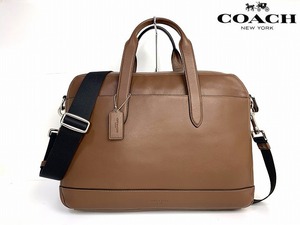 極美品★送料無料★ コーチ メンズ COACH レザー 2Way ビジネスバッグ ブリーフ ショルダーバッグ ブラウン