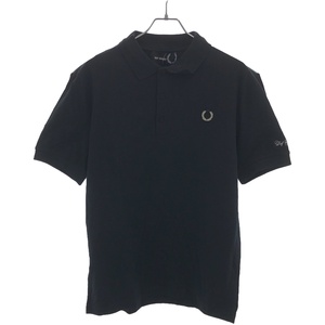 RAF SIMONS × FRED PERRY ラフシモンズ × フレッドペリー バックフォトパッチ ショートスリーブポロシャツ ブラック M ITMB2A5SN6LG