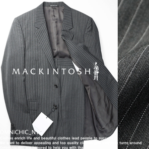 ■新品22万【Mackintosh】最高級マッキントッシュ気品を纏うピンストライプウール2Bスーツ40R/06MH01Z/ジャケット/パンツ/イタリア製/S相当