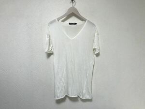 本物ドルチェアンドガッバーナDOLCE&GABBANA Vネックコットン半袖Tシャツビジネススーツアメカジサーフミリタリーメンズ白46Mイタリア製