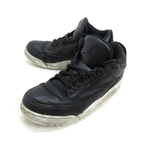 Z■2016年製【28cm】ナイキ/NIKEエアジョーダン3レトロ AIR JORDAN 3 RETROレザースニーカー■黒MENS/64【中古】■