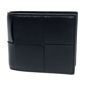 BOTTEGA VENETA ボッテガヴェネタ CASSETTE カセット 折財布 ブラック 黒 未使用 aq8921