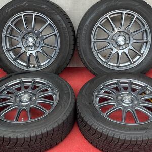 HONDA専用用アルミホイール。80%溝有。GRASS 16インチ×6.5J +53 PCD114.3 YOKOHAMA 205/60R16スタッドレス4本。ステップワゴン オデッセイ