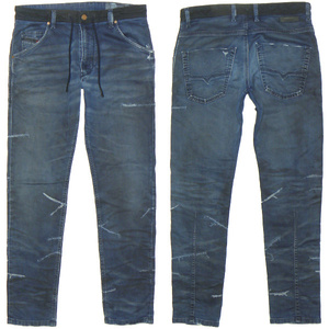 DIESEL KROOLEY CB-NE W30 ダメージ＆リペア加工ジョグジーンズ デニムスウェットパンツ √Denim+[Sweat/Pants] 069CG STRETCH ディーゼル