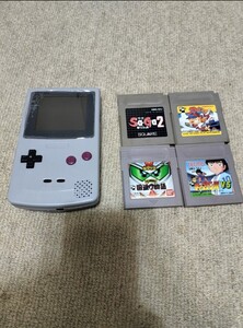 送料無 新品外装 IPS液晶 ゲームボーイカラー GAME BOY サガ２　キャプテン翼　ファミスタ　ガンダム