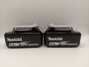 純正 動作品 2個 マキタ Makita リチウムイオン バッテリー　BL1860B 6.0Ah 18V BL1860 雪マーク 雪印 インパクトドライバー 94 検索) 美品