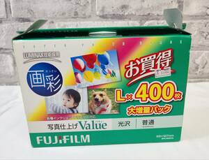 【未使用品】FUJIFILM 写真用紙 画彩 光沢 L 400枚 WPL400VA