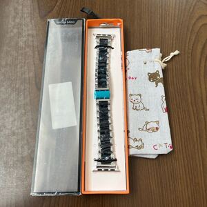 607p0632☆ アップルウォッチバンド Apple Watch バンドコンパチブル 38mm 40mm 41mm 樹脂+合金ステンレスストラップバンド