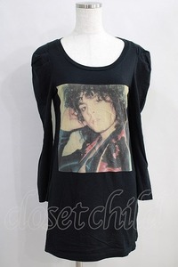 HYSTERIC GLAMOUR / T-REX/MARK BOLANプリントTシャツ 黒 H-24-08-30-051-PU-TO-KB-ZH