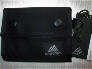 ★新品 GREGORY SNAP WALLET グレゴリー スナップワレット ブラック H11.5×W13.5×D2cm 三つ折り財布 背面にジッパー付きコインポケット★