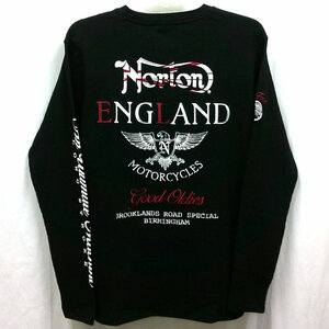 ノートン Nortonサーマルヘンリーネック長袖Tシャツ 243N1101 ブラック XXL アメカジ バイカー ロッカーズ バイク ロンT