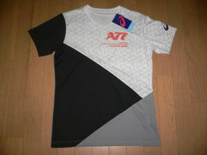 *新品 アシックス ASICS メンズ A77SSトップVB20 シャツ 半袖 Tシャツ 2031C132 100 ホワイトxブラック Sサイズ バレーボールウェア S*