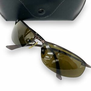美品 Ray-Ban レイバン サングラス 眼鏡 小物 アイウェア ファッション ブランド ケース付き コダック ポラマックスタフ RB3179 ブラウン
