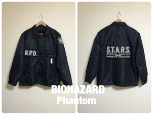 【新品】 BIOHAZARD S.T.A.R.S RACCON POLICE DEPT CAPCOM × PHANTOM バイオハザード スターズ ラクーン警察 ウインド ジャケット 長袖 M