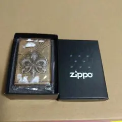 6月１６日まで価格！百合　未使用ZIPPO　ジッポー　牛革　スクデット