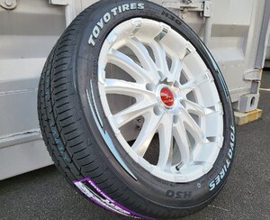 【訳あり】車検対応 200系ハイエース 夏タイヤ ホイール4本セット 225/50R18 TOYO H30 18インチ 1台分 ホワイトレター BD12