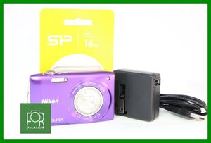 【同梱歓迎】到着後即使える■実用■Nikon COOLPIX S3300■バッテリー・チャージャー・16GB SDカード付き■AC906