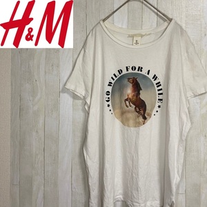 H&M★エイチアンドエム★メンズ プリント Tシャツ★サイズL　1215-2