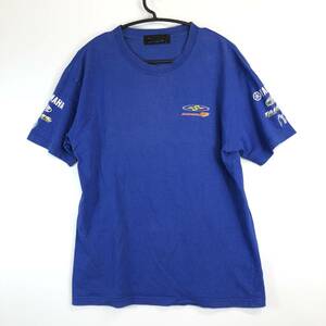 ヤマハ YAMAHA ワイズギア 中野真矢 56 Tシャツ 半袖 ブルー 日本製