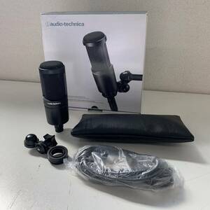 【A4】 Audio technica AT2020 コンデンサーマイク オーディオテクニカ マイク 元箱付き 付属品多数 動作品 1097-81