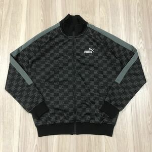 PUMA CORE HERITAGE MONO MONOGRAM TRACK JACKET T7 プーマ モノグラム トラック ジャケット ジャージ ブルゾン ライン モノ ブラック