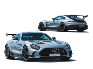 1/24 Hobby Design Alpha Model メルセデス ベンツ AMG GT ブラック シリーズ レジン製 フルキット AM02-0058