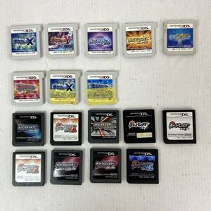 (27533)■【1円～】DS/3DS ソフト 17個 まとめ売り　ポケットモンスターシリーズ　 ※ジャンク品2個含む、箱なし、取説無し　中古品