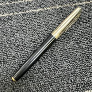 【T1113①】PILOT パイロット 14k キャップ 黒 ブラック 万年筆 筆記用具 ペン 文具 14金　筆記未確認