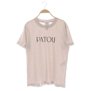 パトゥ PATOU 23SS ロゴオーガニックコットンTシャツ カットソー 半袖 S ピンクベージュ /DO ■OS レディース