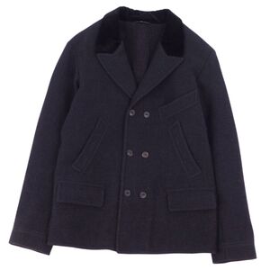 未使用 ドルチェ&ガッバーナ DOLCE&GABBANA コート ダブルブレスト ショート丈 ウール コットン アウター メンズ 52(XL) cf12dd-rm20f12754