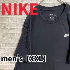 F2667【NIKE】ブランドワンポイント半袖Tシャツ【XXL】ブラック