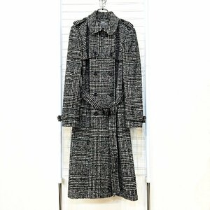 LAURA ASHLEY ローラ アシュレイ グレンチェック 千鳥 コート ベルト Hs11-39