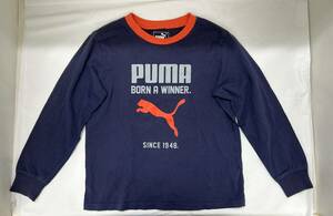 【菊水-11832】PUMA/長袖Tシャツ/ロンT/ネイビー/140/キッズ/男の子 (NI)