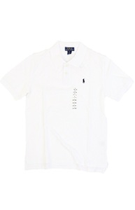 新品 アウトレット 16898 L(14-16)サイズ 半袖 ポロ シャツ polo ralph lauren ポロ ラルフ ローレン 白 