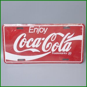 ★未開封 Coca-Cola/コカ・コーラ ナンバープレート型 サインプレート 約15×30cm/アルミ製/アメリカン雑貨/看板&1682700027